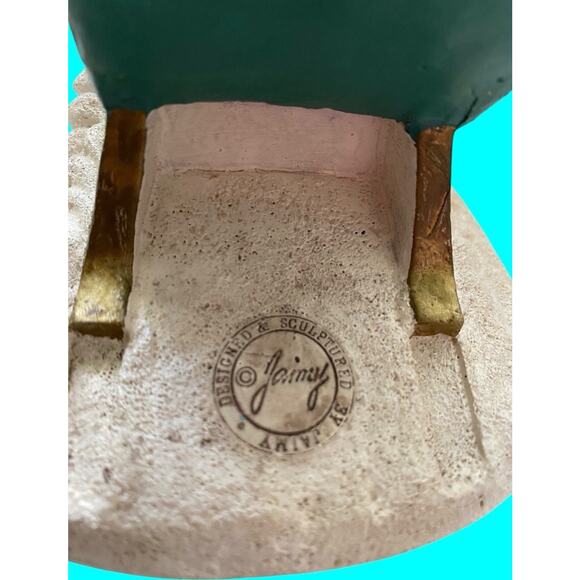 Vtg Jaimy Christmas Santa Sleigh 8 Flying Reindeer Figurine Sculpture 16” T - Picture 8 of 16